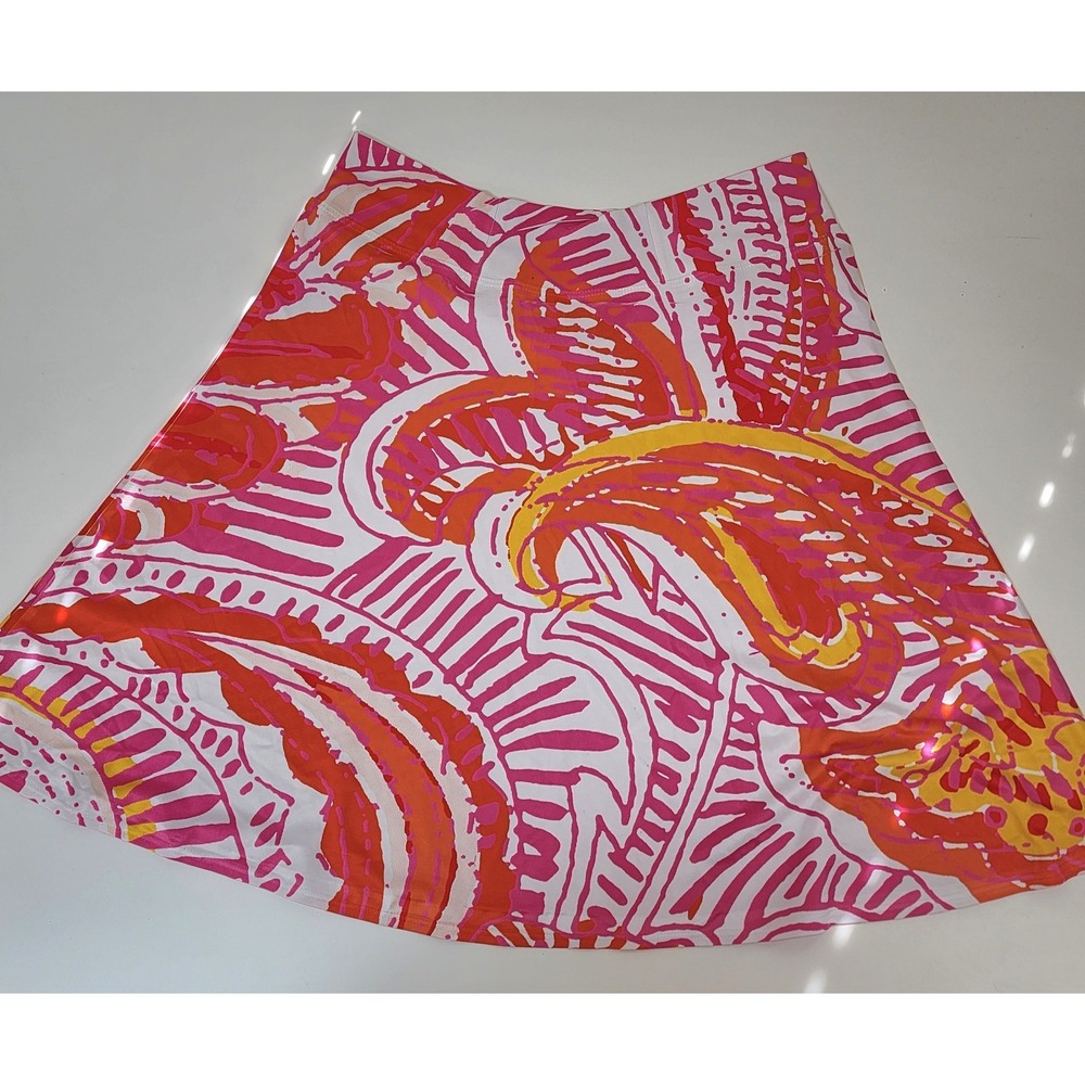 Before + Again Skirt Women's M Silky Tropical Stretch